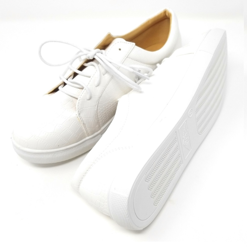 Women's Laced Walking Shoes, SN-2806, White - Picture 5 of 6